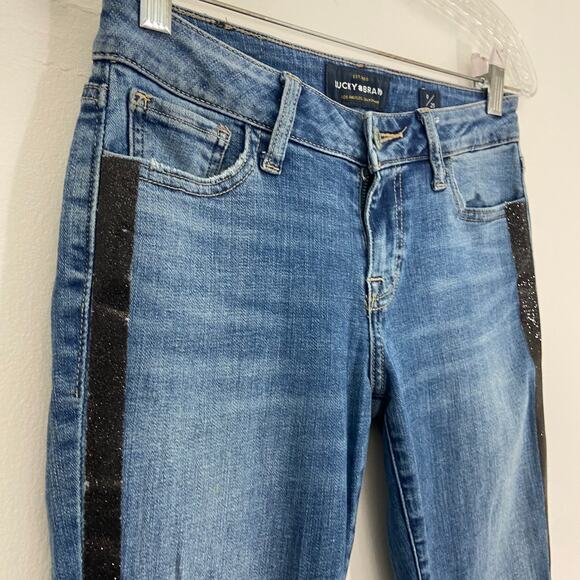 Lucky Jeans Lolita Skinny With Black Glitter Side Stripe - Picture 3 of 8